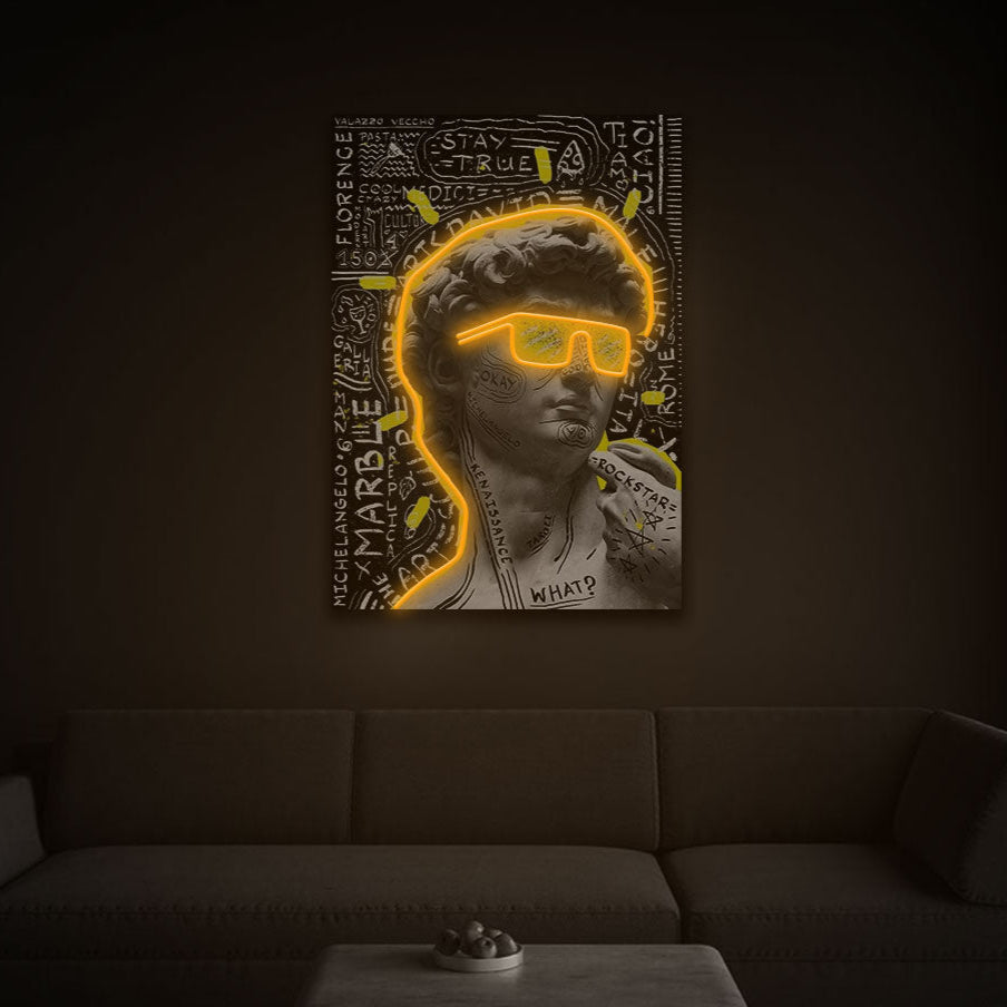 Neon LED Artwork Greek God