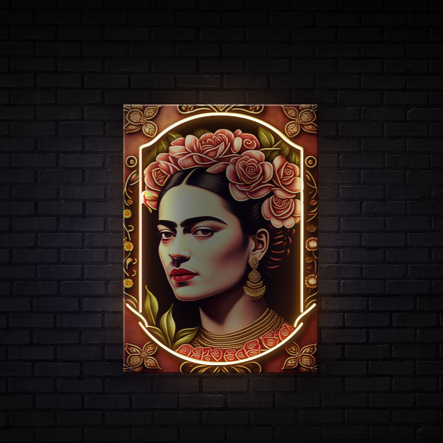 Neon Led Artwork Frida Kahlo