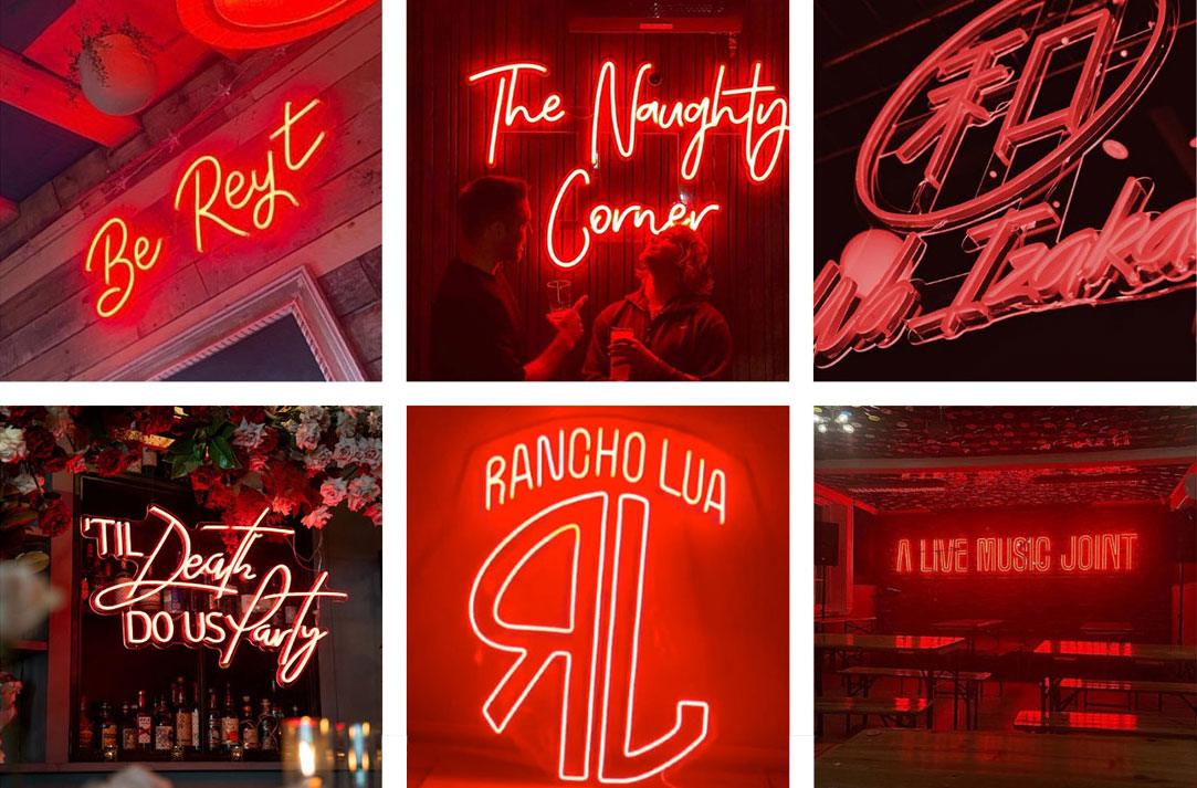 personalised neon light red