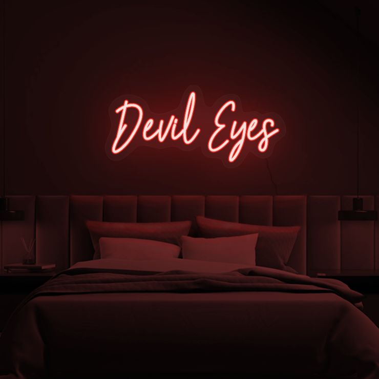 Red Text Neon "Devil Eyes"